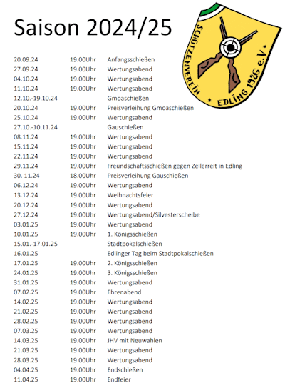 Kalender 2024-2025