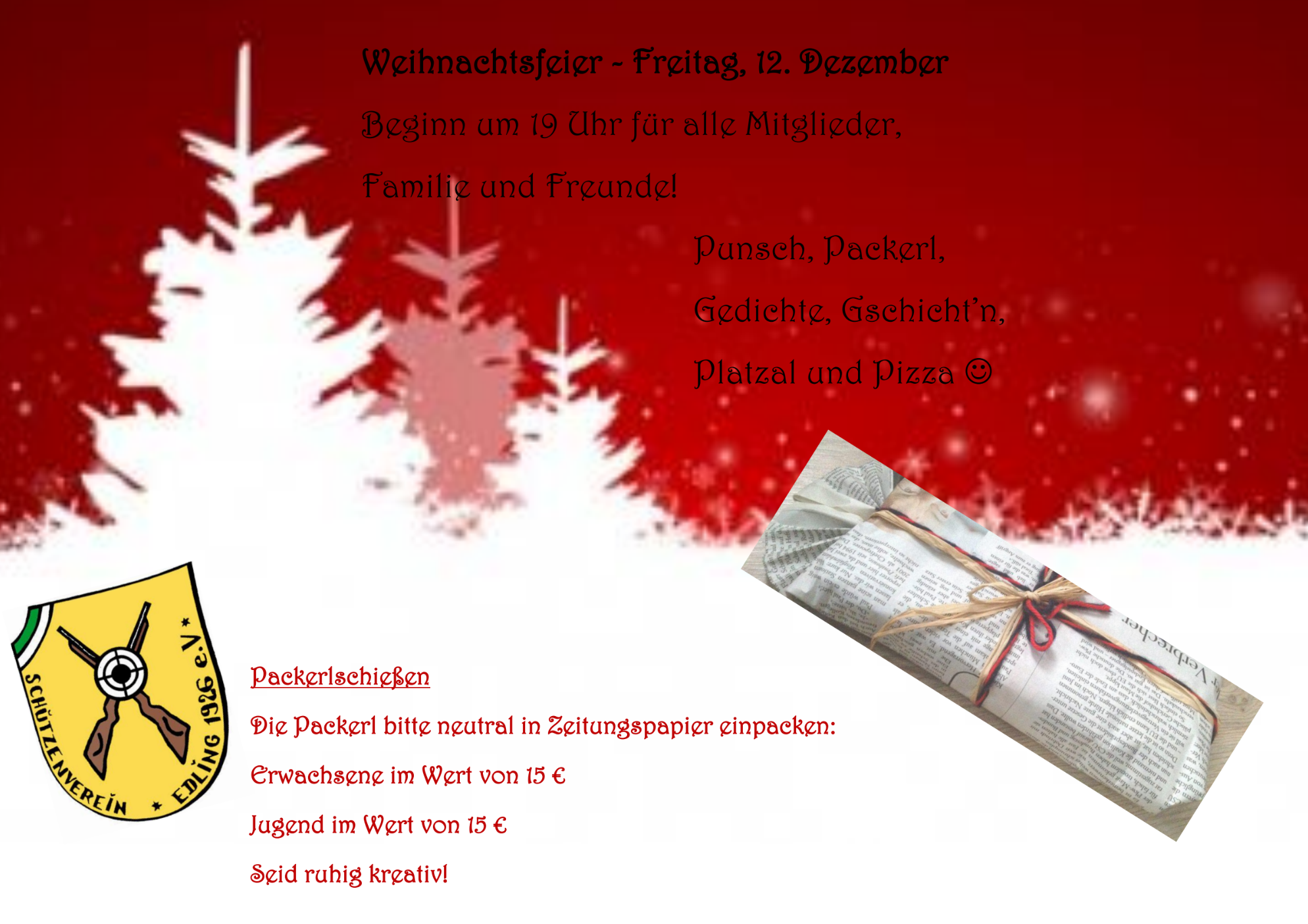 Einladung zur Weihnachtsfeier 2025